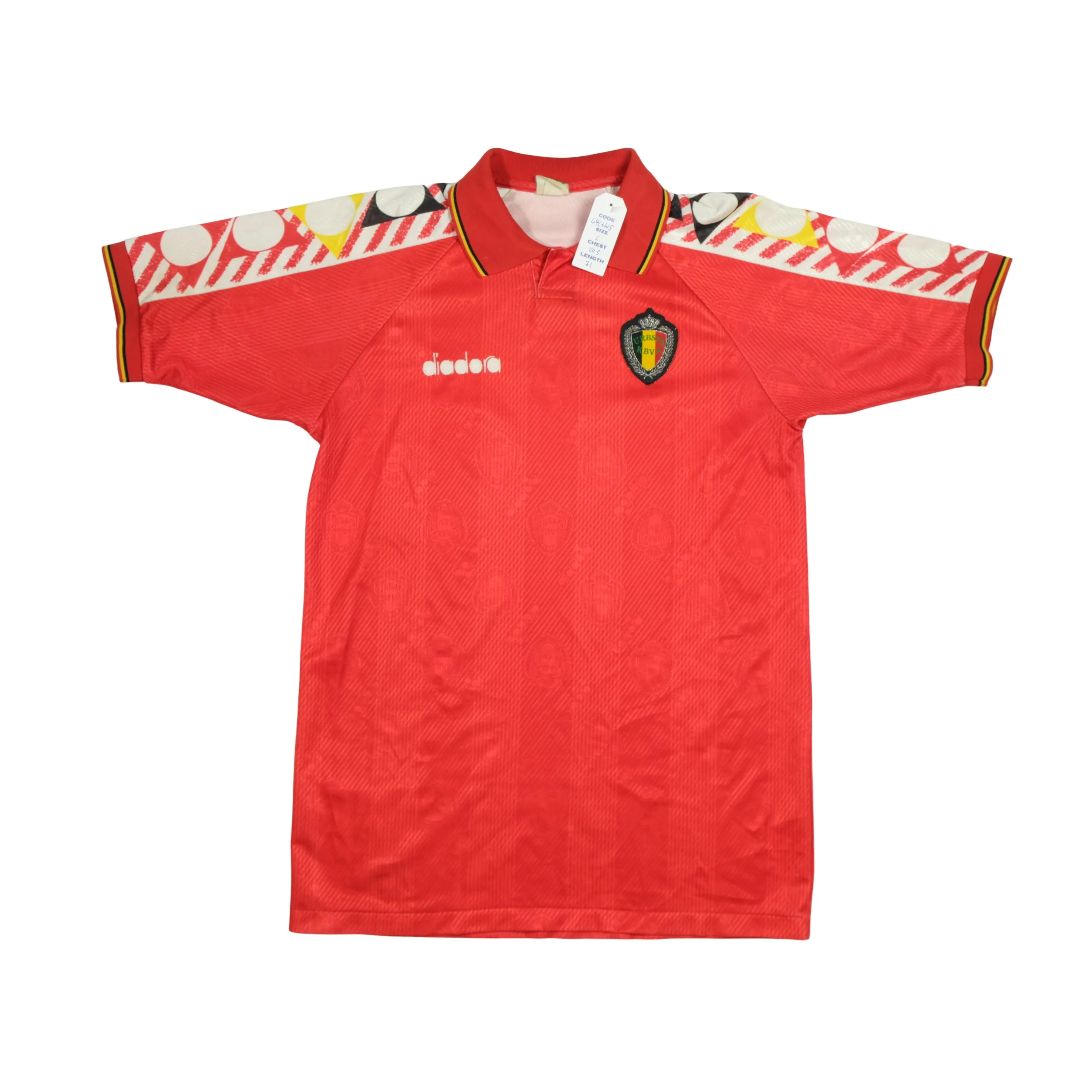 Belgium Diadora Original 1994/1995 Home Football Shirt Large
