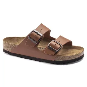 Birkenstock Unisex Arizona Ginger Brown, Natural Leather Sandals - Regular Fit