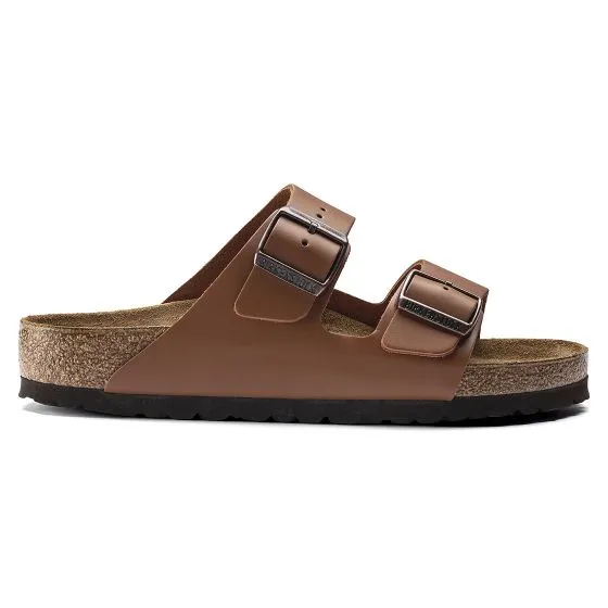 Birkenstock Unisex Arizona Ginger Brown, Natural Leather Sandals - Regular Fit