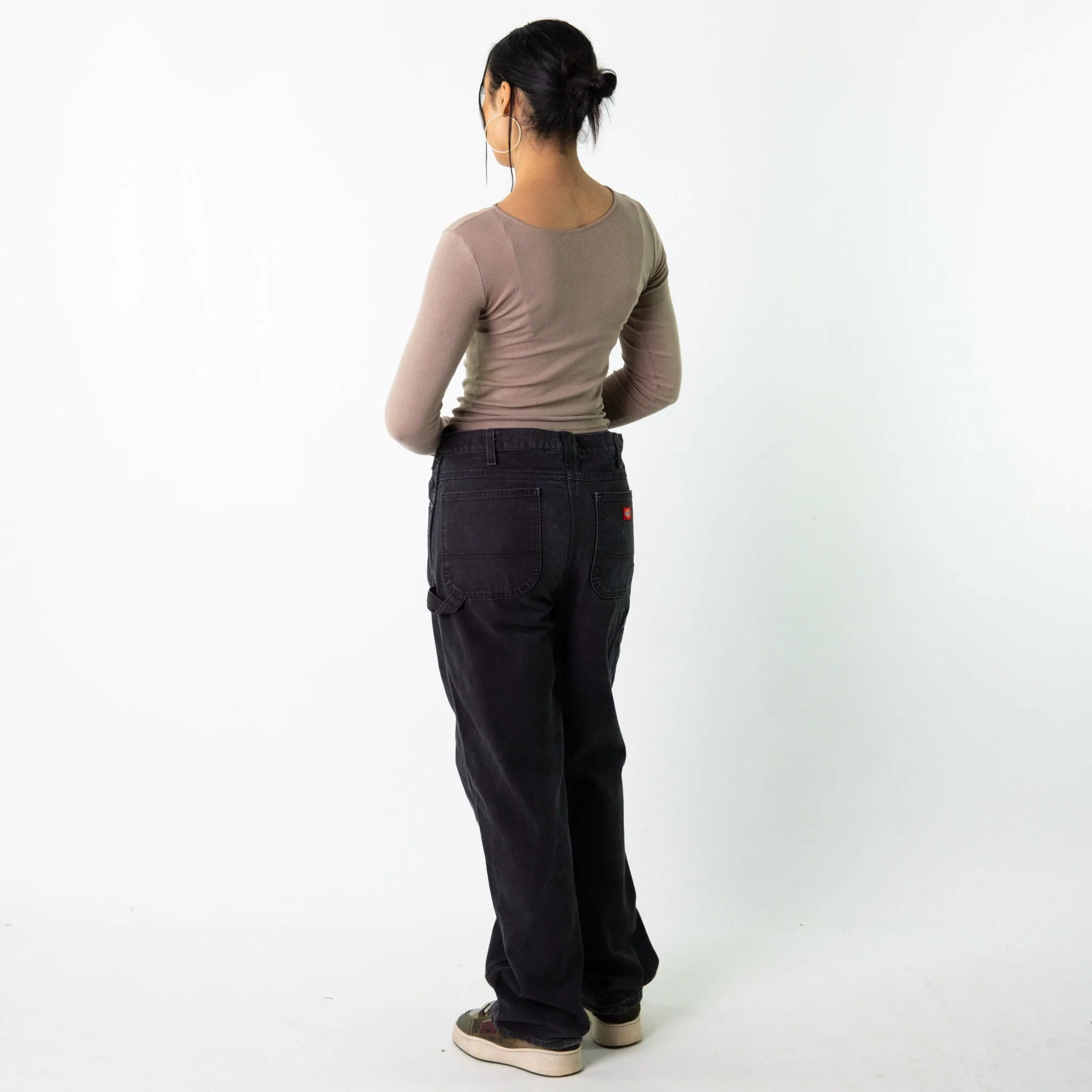 Black 90s Dickies  Cargo Skater Trousers Pants Jeans (34x32)