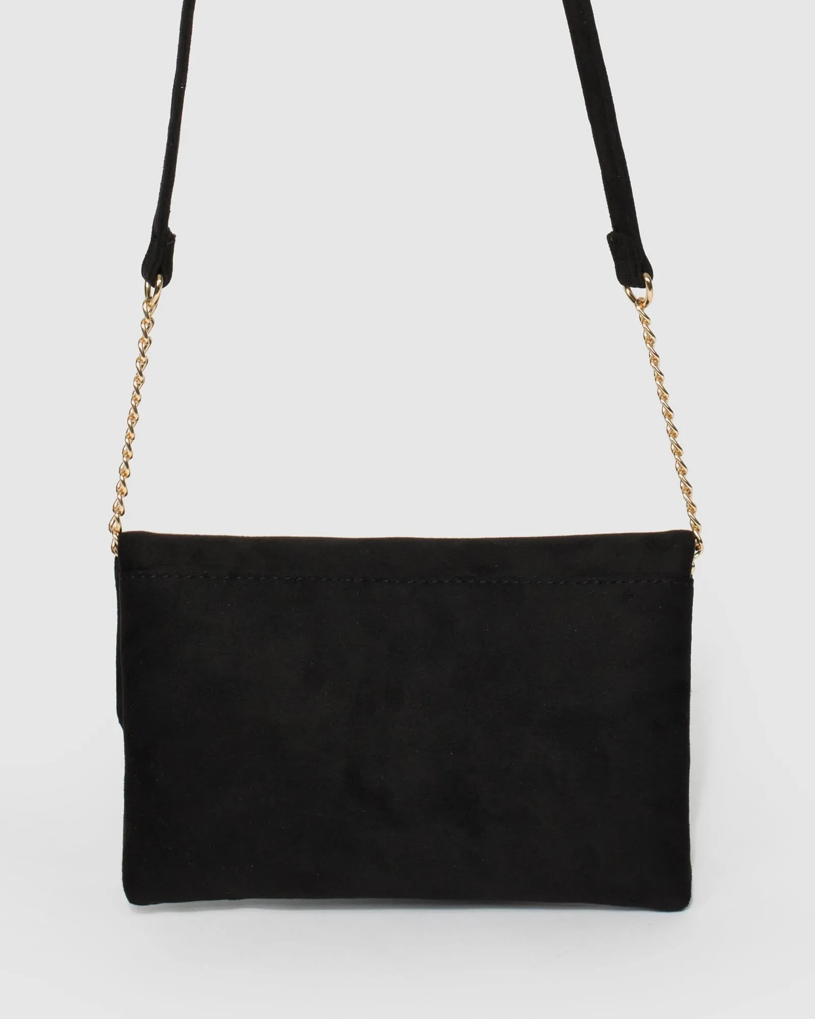 Black Gisela Fold Over Clutch Bag