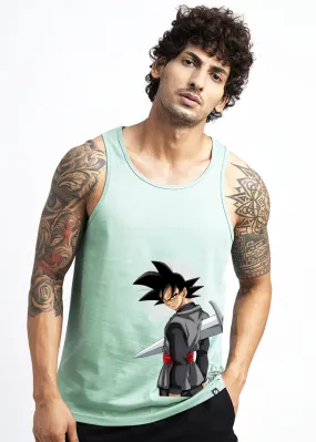 Black Goku Mens Printed Vest