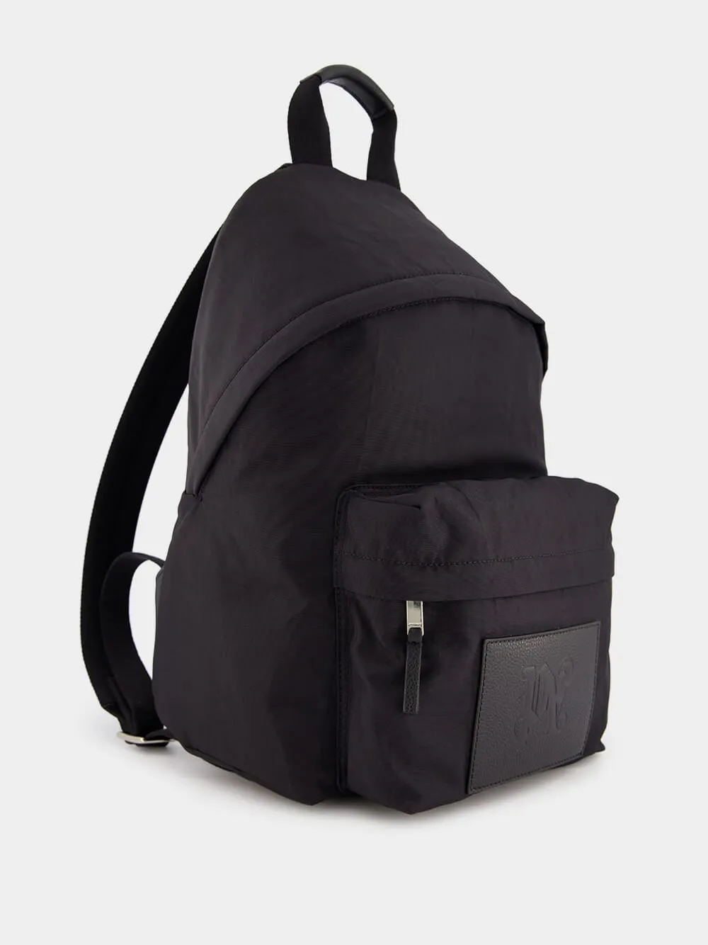 Black Textured Backpack