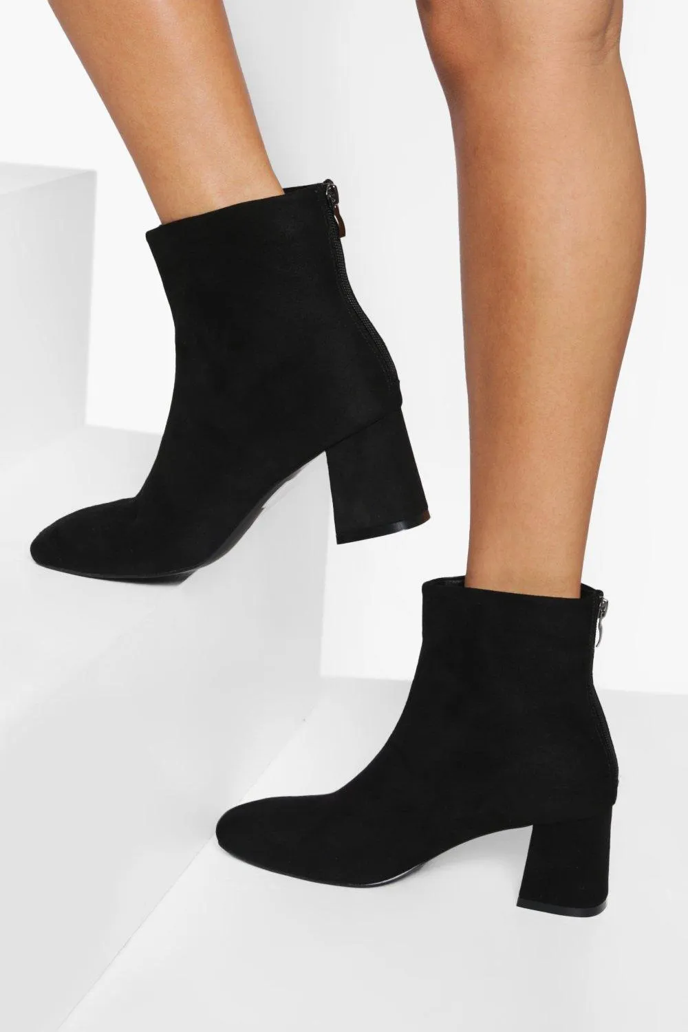 Block Heel Ankle Boots