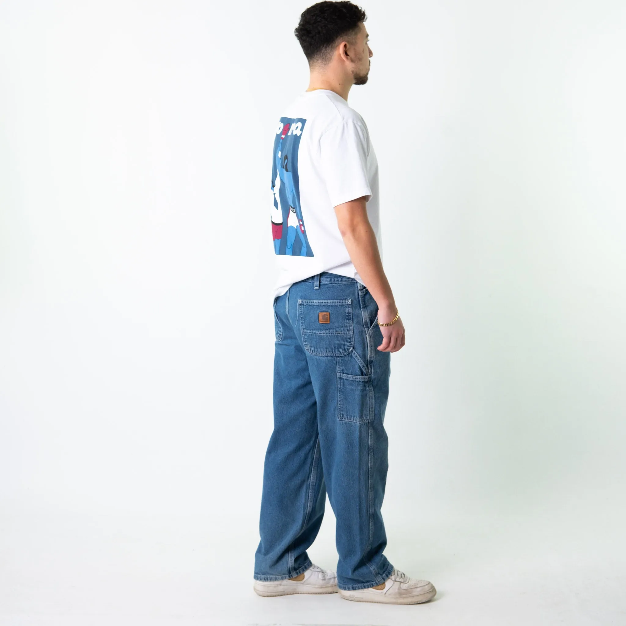 Blue Denim 90s Carhartt  Cargo Skater Trousers Pants Jeans (36x30)