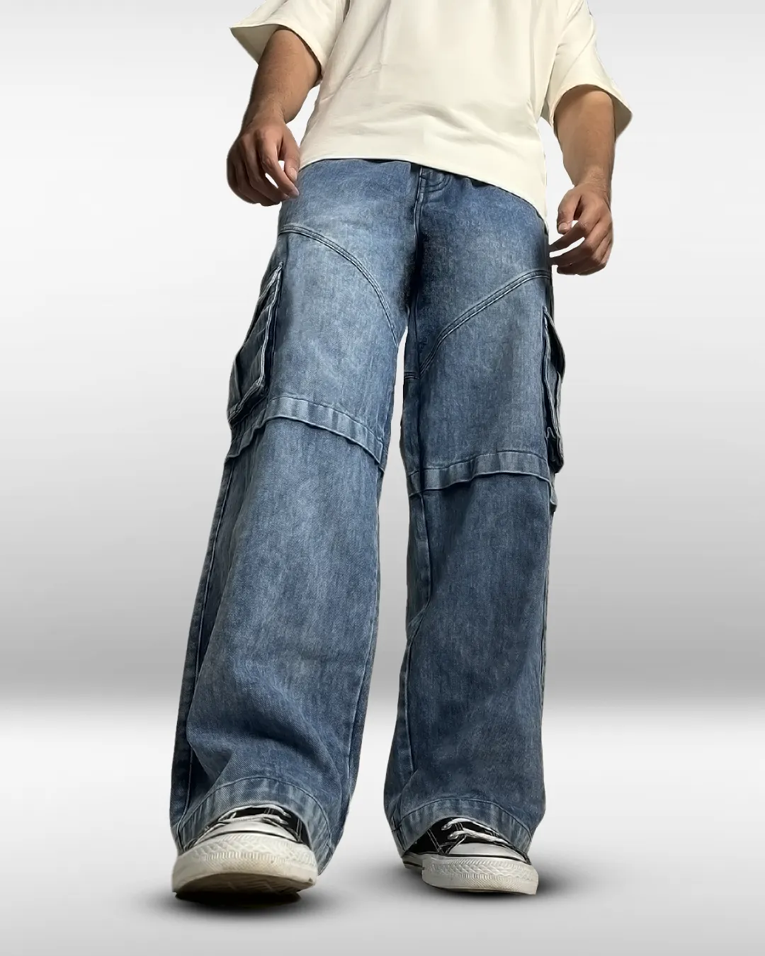 BLUE DENIM Oversized Jeans