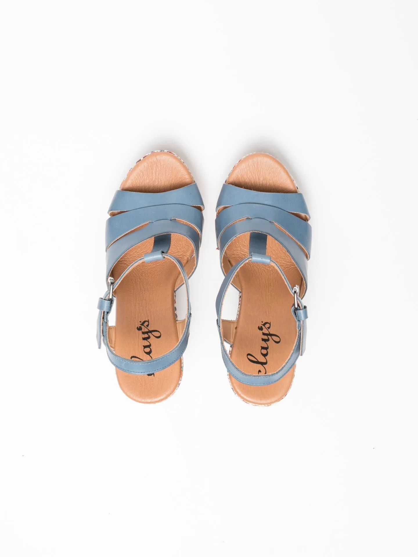 Blue Platform Sandals