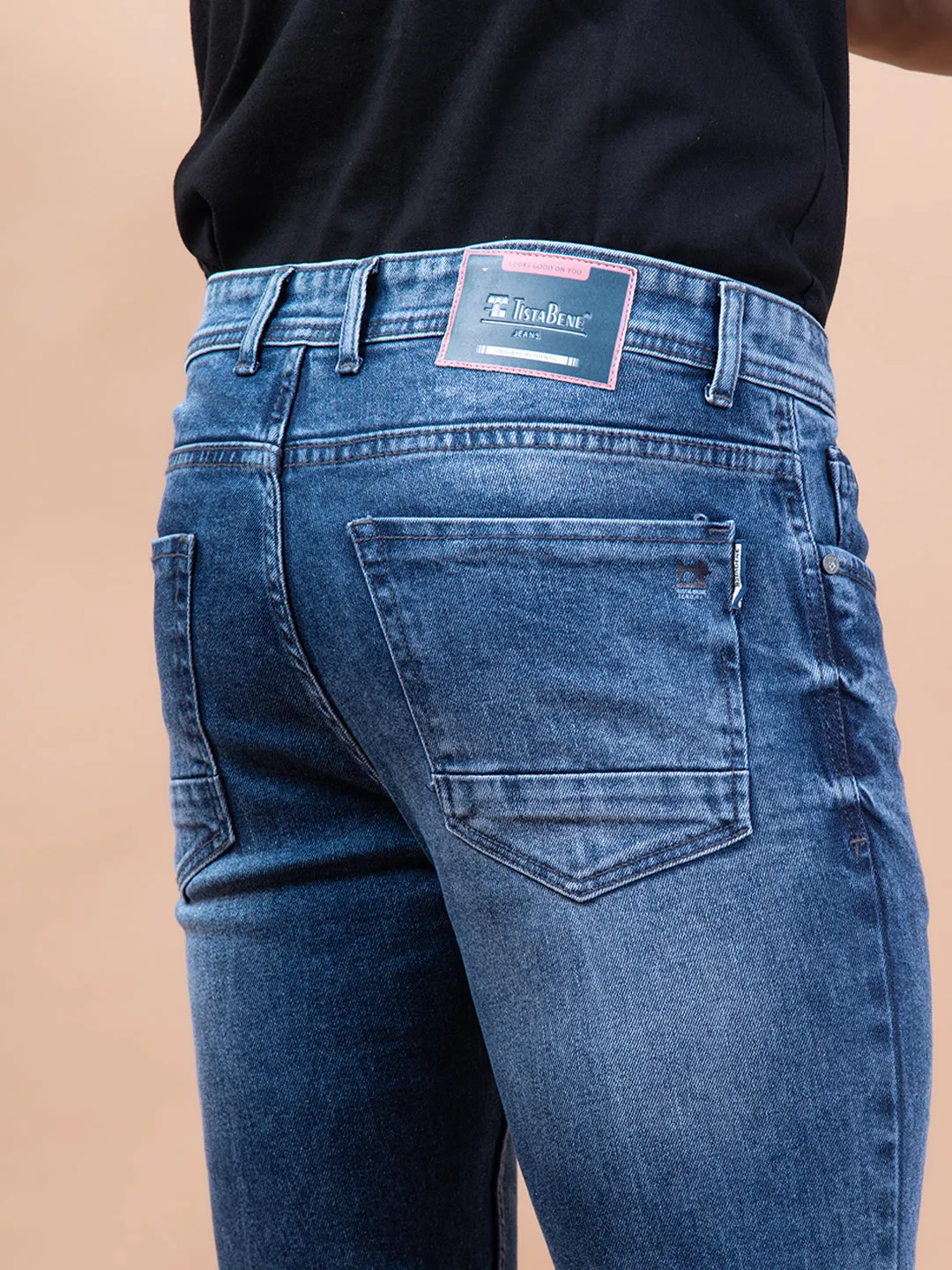 Blue Skinny Fit Stretchable Men's Jeans