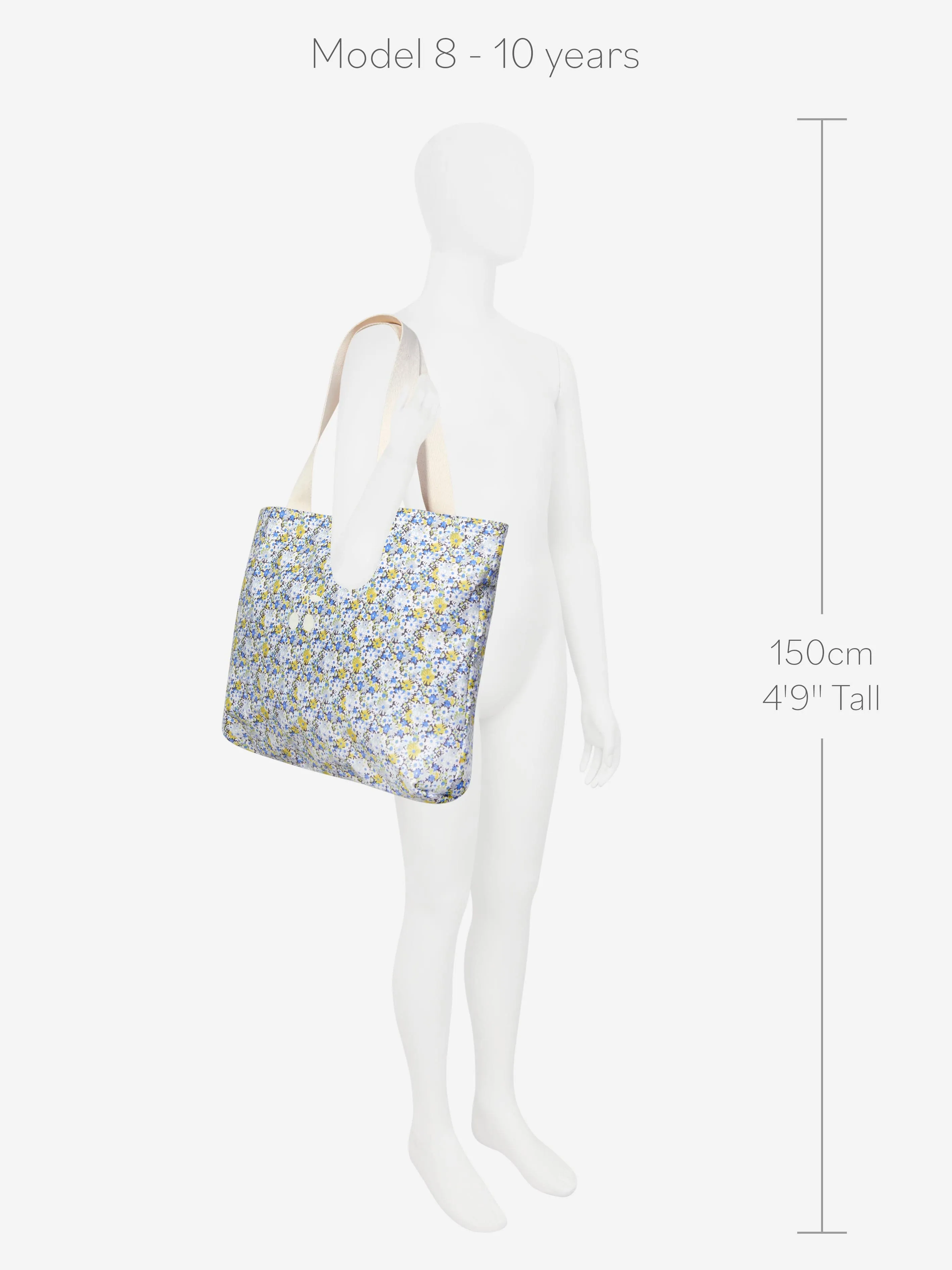 Bonpoint Girls Diba Floral Tote Bag in Blue (38.5cm)