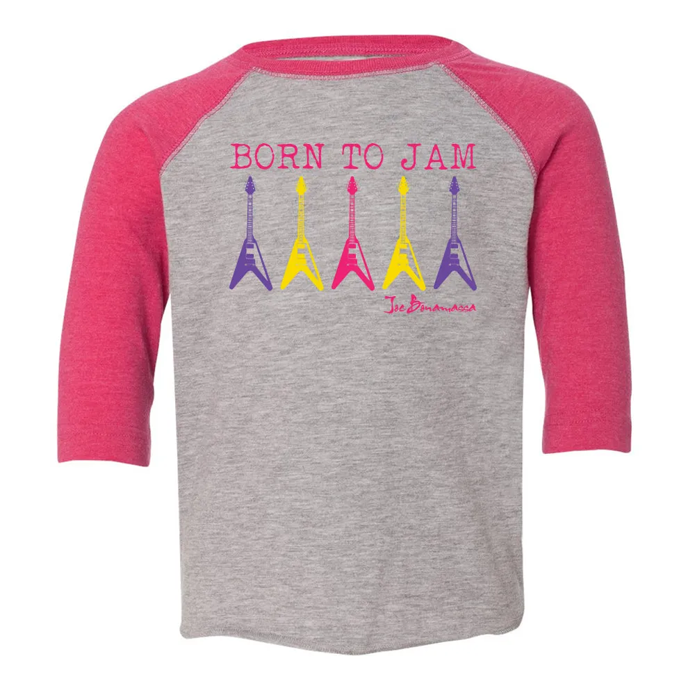 Born to Jam Baseball 3/4 Sleeve T-Shirt (Toddler)