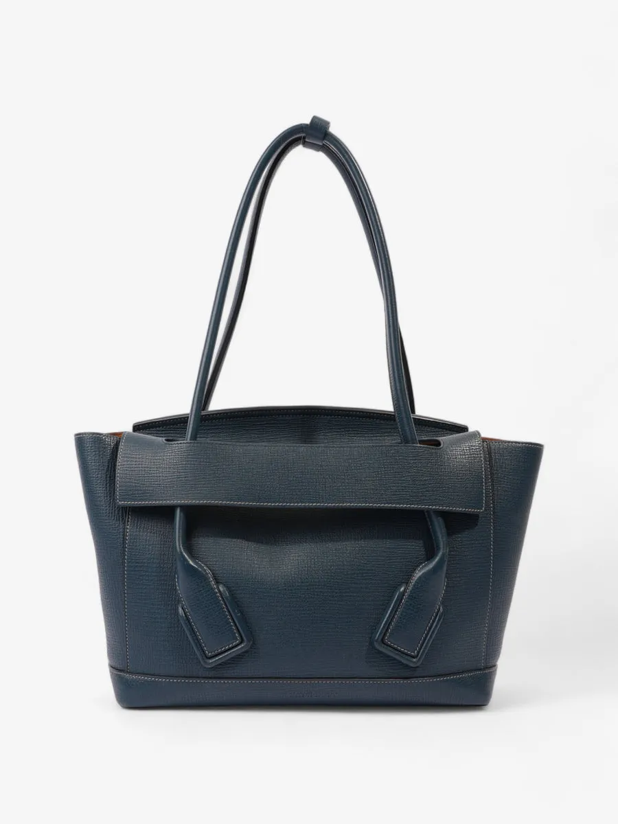 Bottega Veneta Arco Tote Bag Deep Blue Grained Leather Large