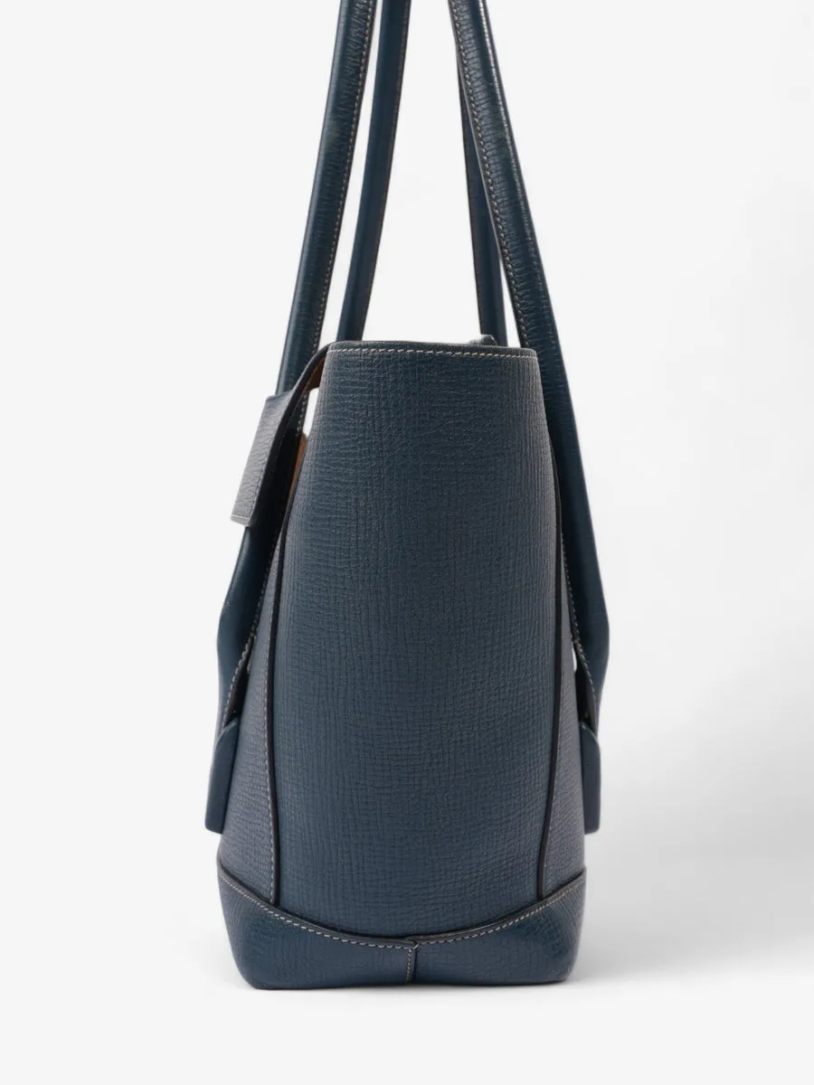 Bottega Veneta Arco Tote Bag Deep Blue Grained Leather Large