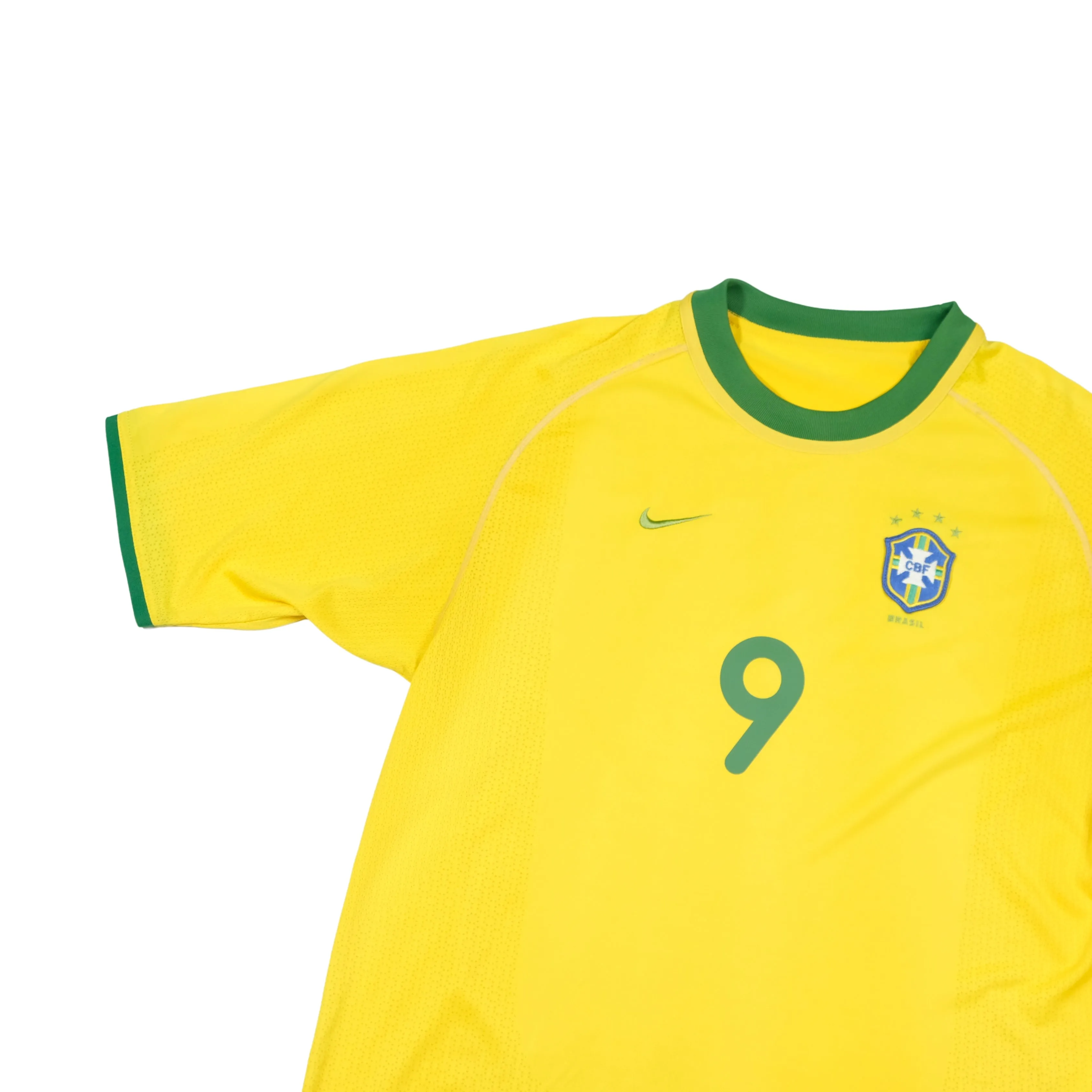 Brazil Ronaldo 9 Original Home Football Shirt 2000/2002 Nike (M)