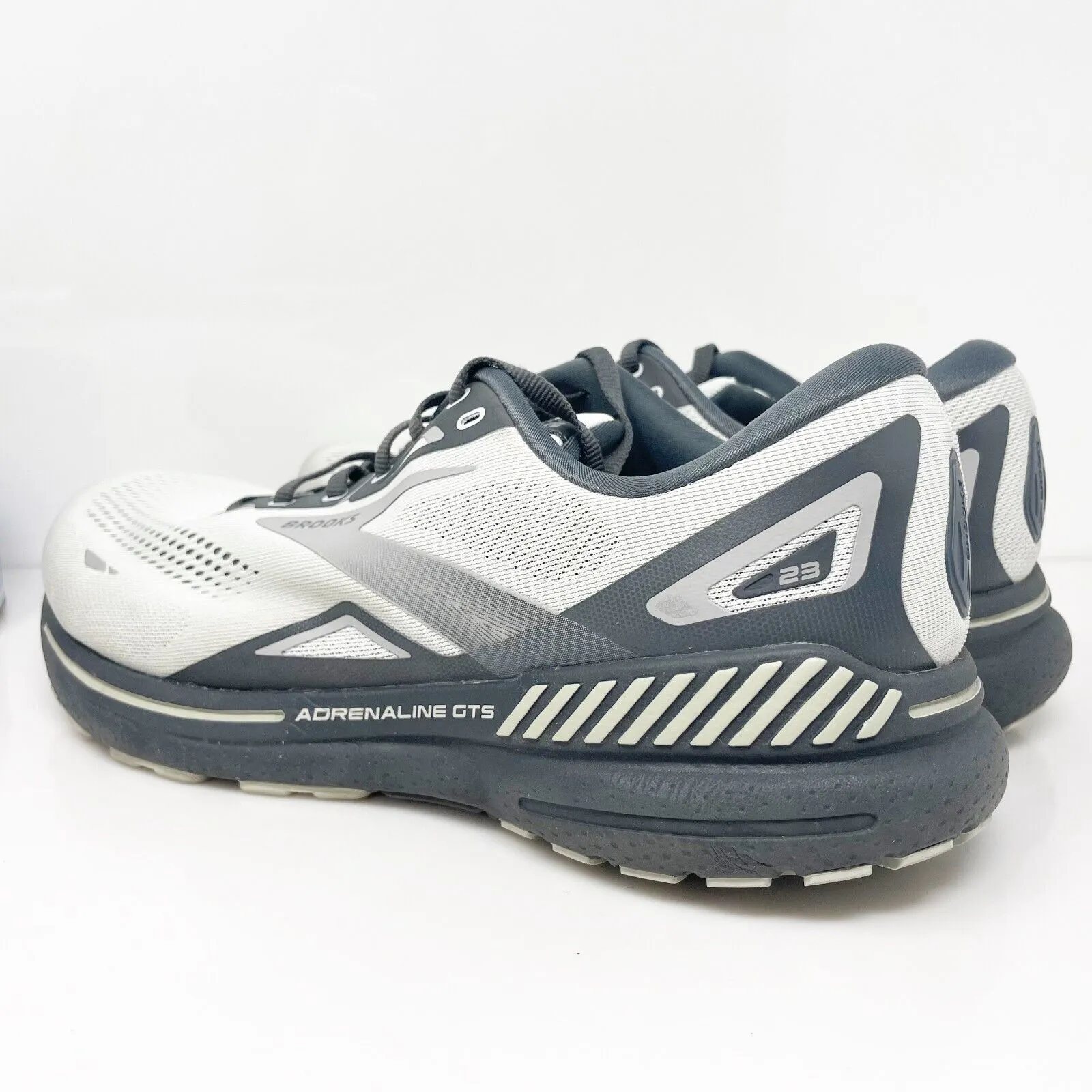 Brooks Mens Adrenaline GTS 23 1103914E065 White Running Shoes Sneakers Sz 11 4E