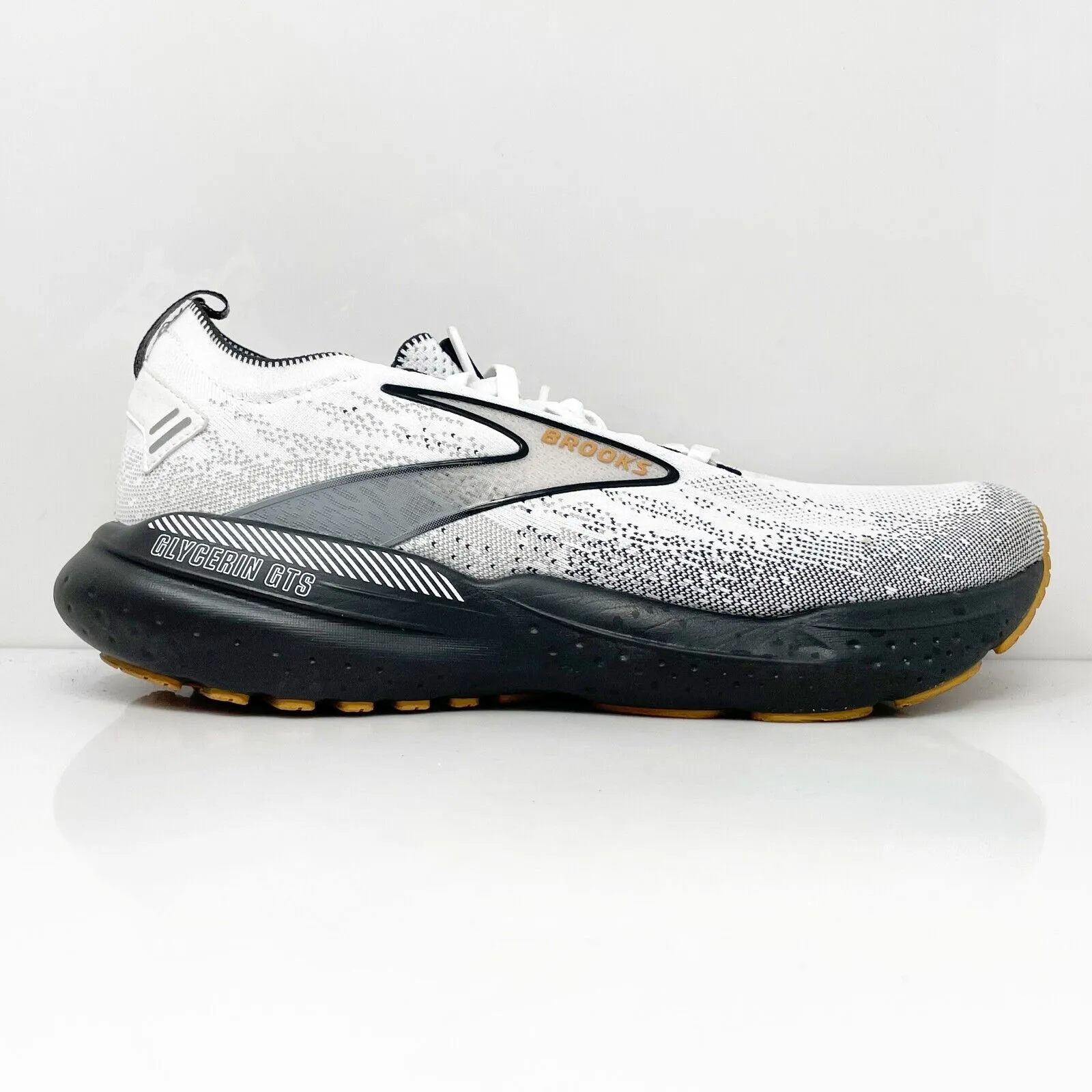 Brooks Mens Glycerin SF GTS 21 1104221D135 White Running Shoes Sneakers Sz 10.5D