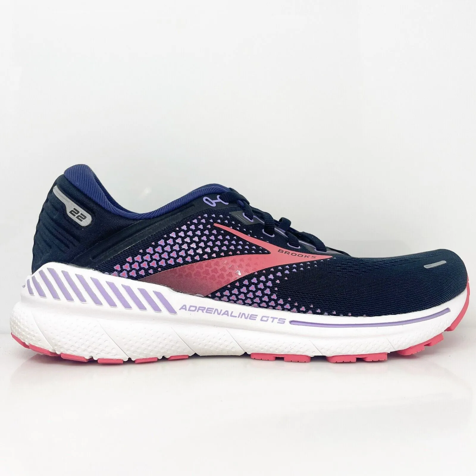 Brooks Womens Adrenaline GTS 22 1203531D080 Blue Running Shoes Sneakers Size 11D