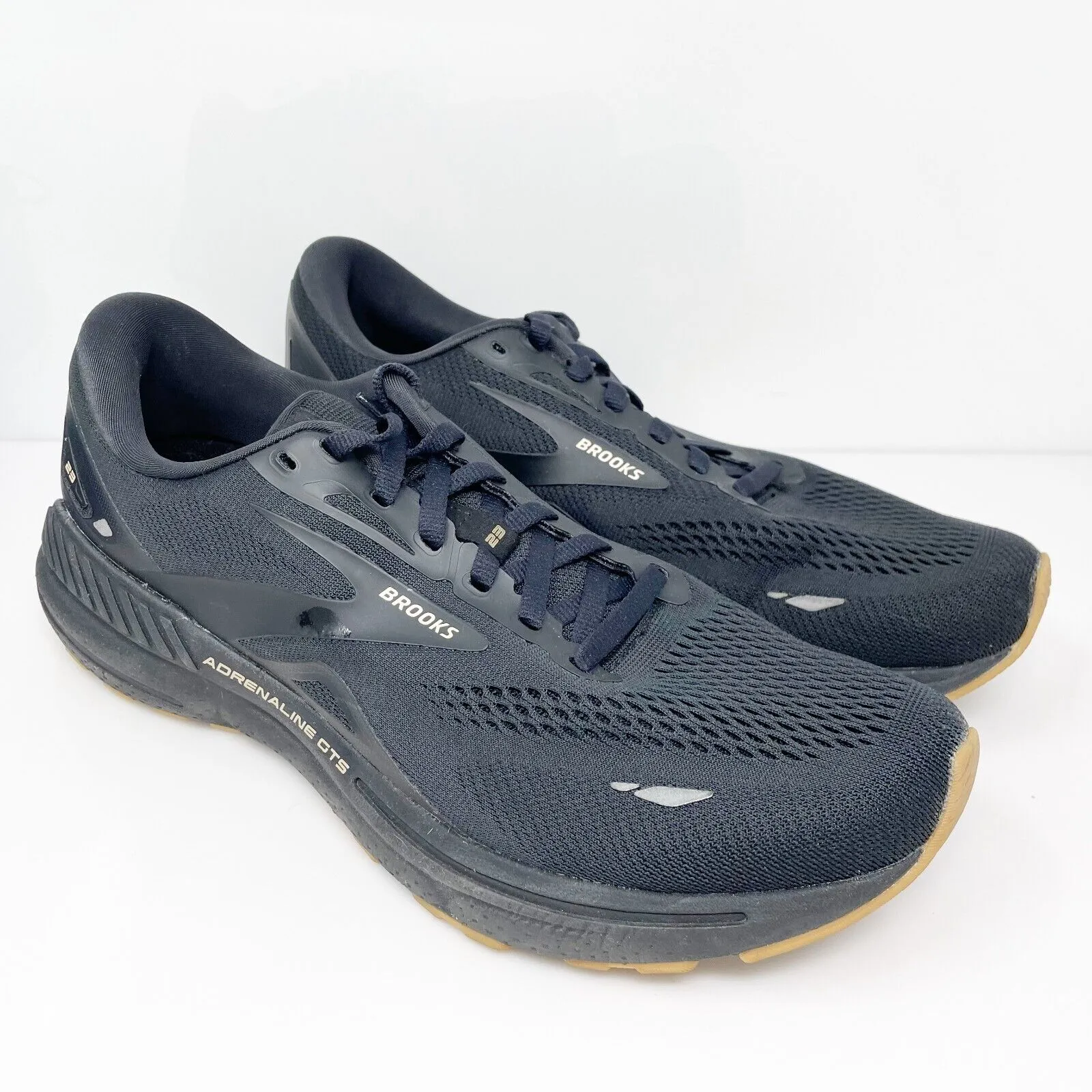 Brooks Womens Adrenaline GTS 23 1203811B056 Black Running Shoes Sneakers Sz 12 B