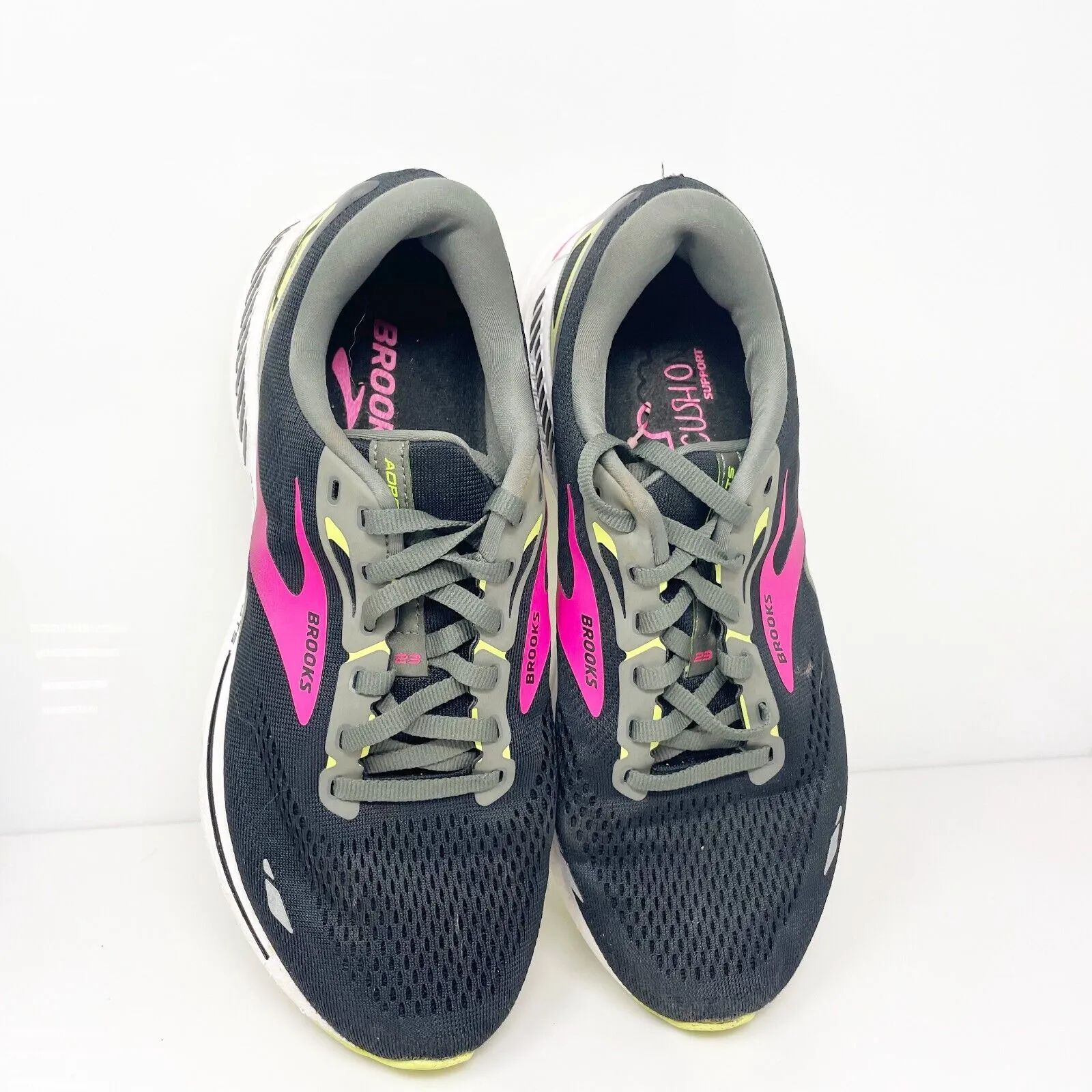 Brooks Womens Adrenaline GTS 23 1203811D037 Black Running Shoes Sneakers 10.5 D