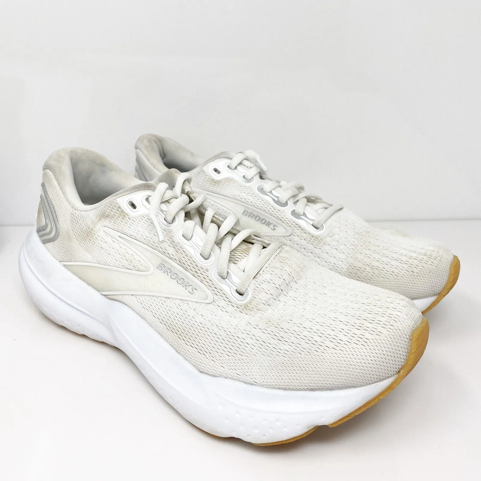 Brooks Womens Glycerin 21 1204081B114 Ivory Running Shoes Sneakers Size 10.5 B