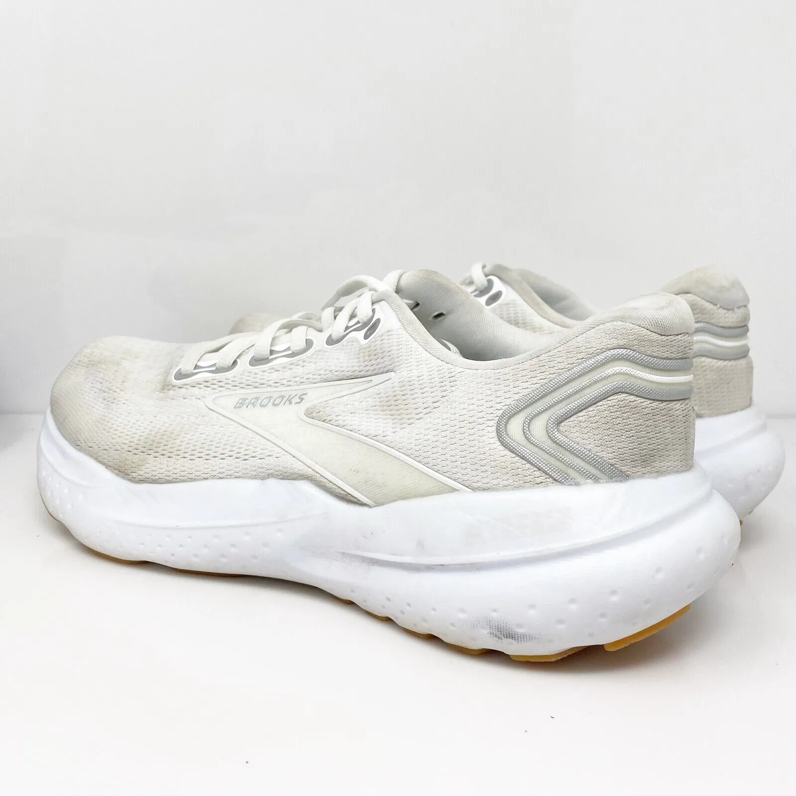 Brooks Womens Glycerin 21 1204081B114 Ivory Running Shoes Sneakers Size 10.5 B