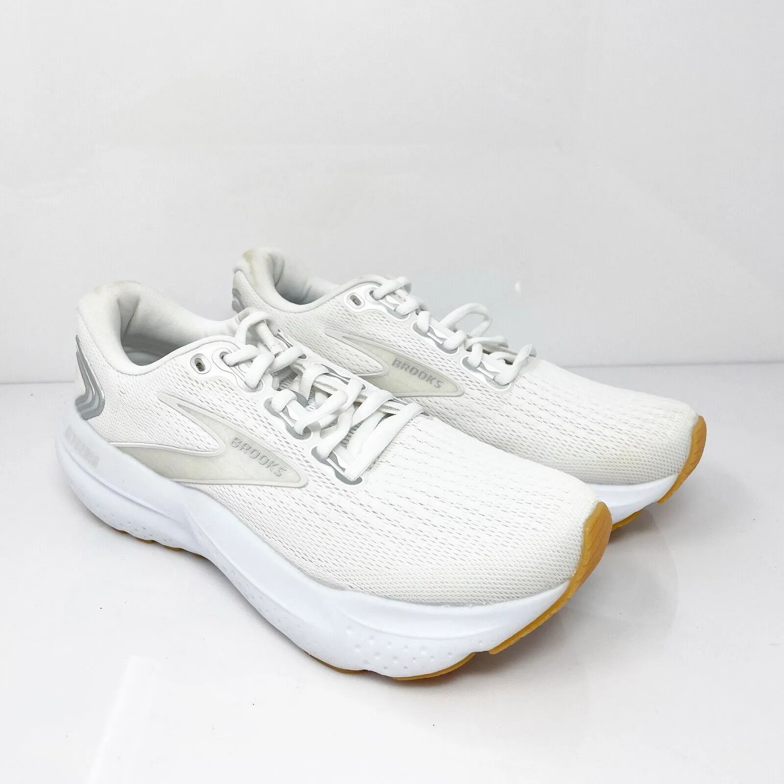 Brooks Womens Glycerin 21 1204081B114 White Running Shoes Sneakers Size 8.5B