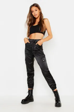 Buckle Waist Cargo Pants