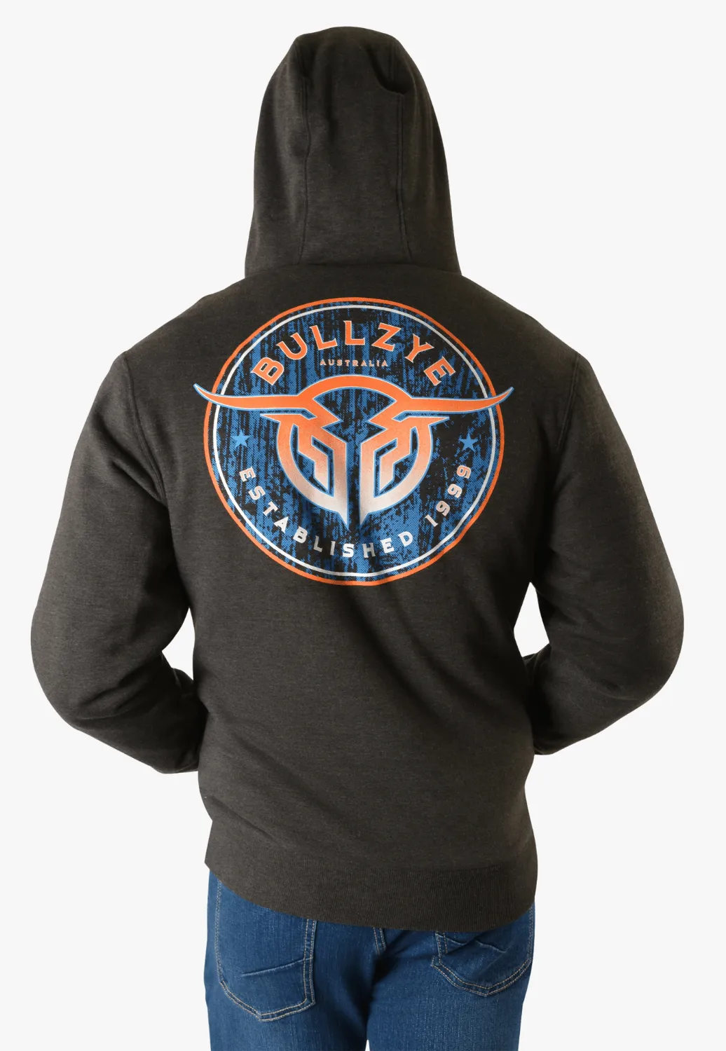 Bullzye Mens Compilation Zip Up Hoodie