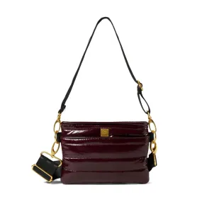 BUM BAG GLOSSY DEEP BURGUNDY