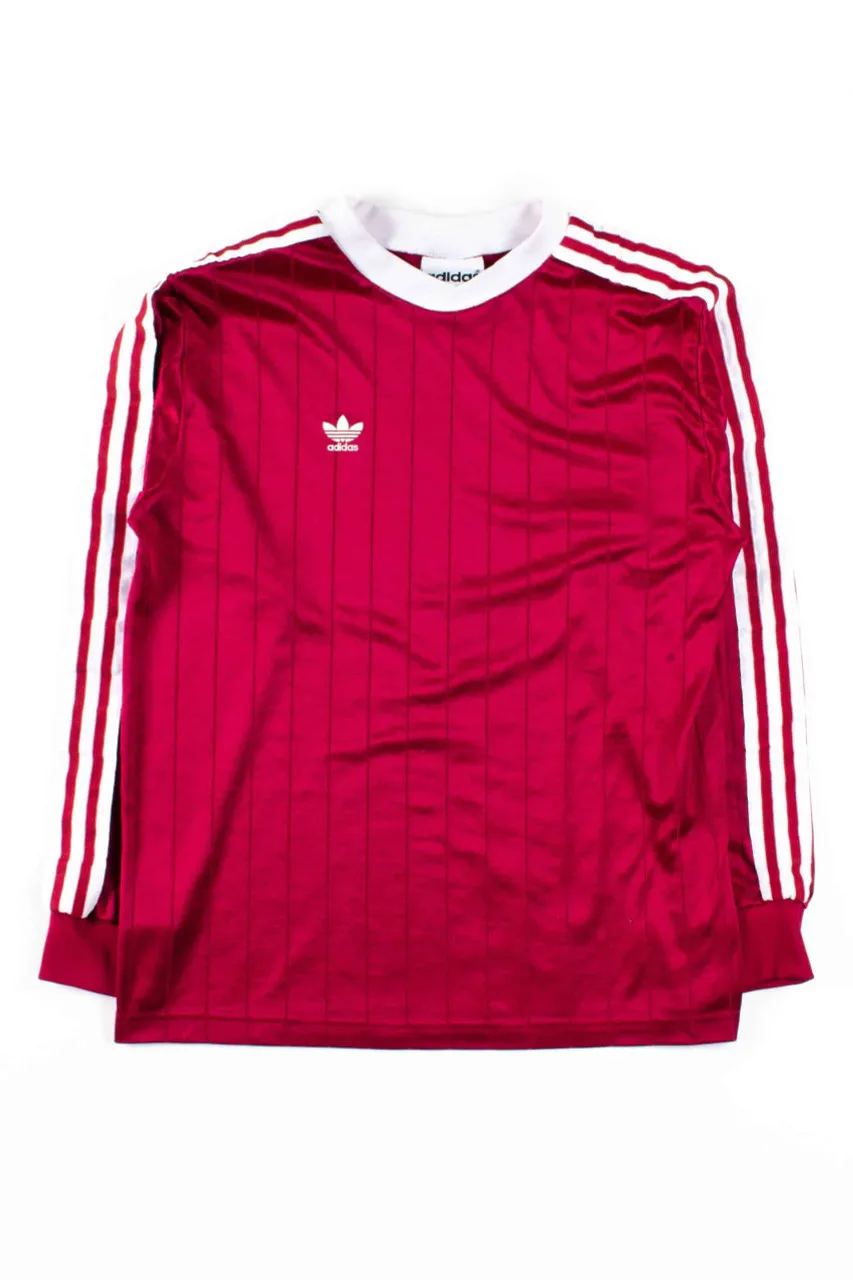Burgundy Adidas Long Sleeve Soccer Jersey