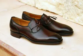 Burnished Calfskin Cambridge Slip-On Shoe Brown