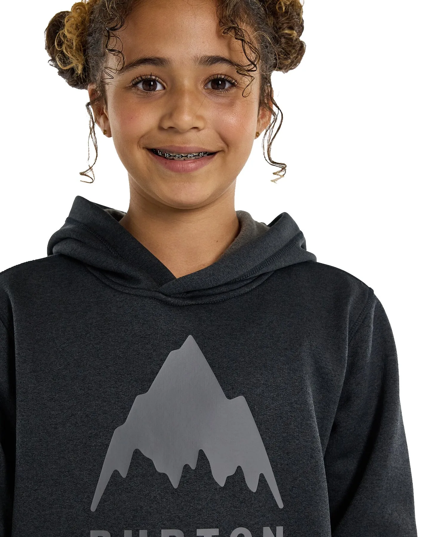 Burton Kids' Oak Pullover Hoodie - True Black Heather