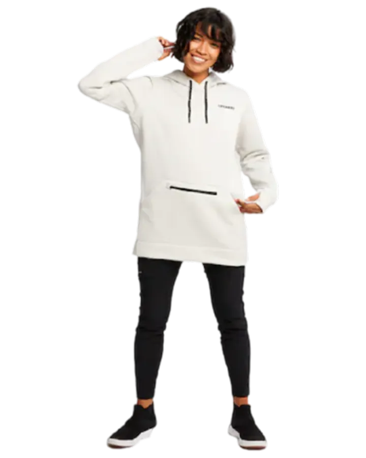 Burton Women's Oak Long Pullover Hoodie - Stout White Heather