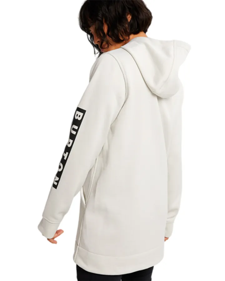 Burton Women's Oak Long Pullover Hoodie - Stout White Heather