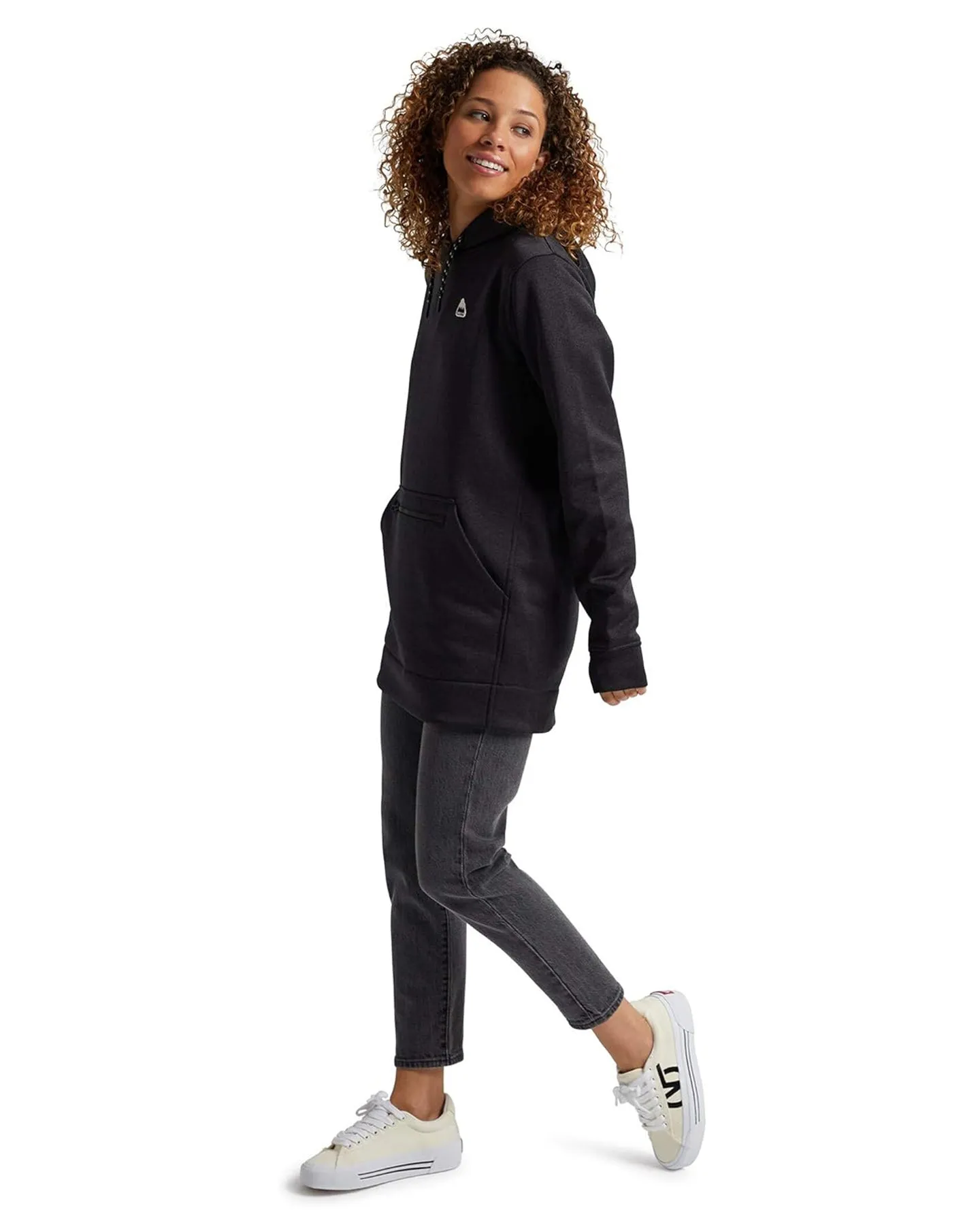 Burton Women's Oak Long Pullover Hoodie - True Black Heather