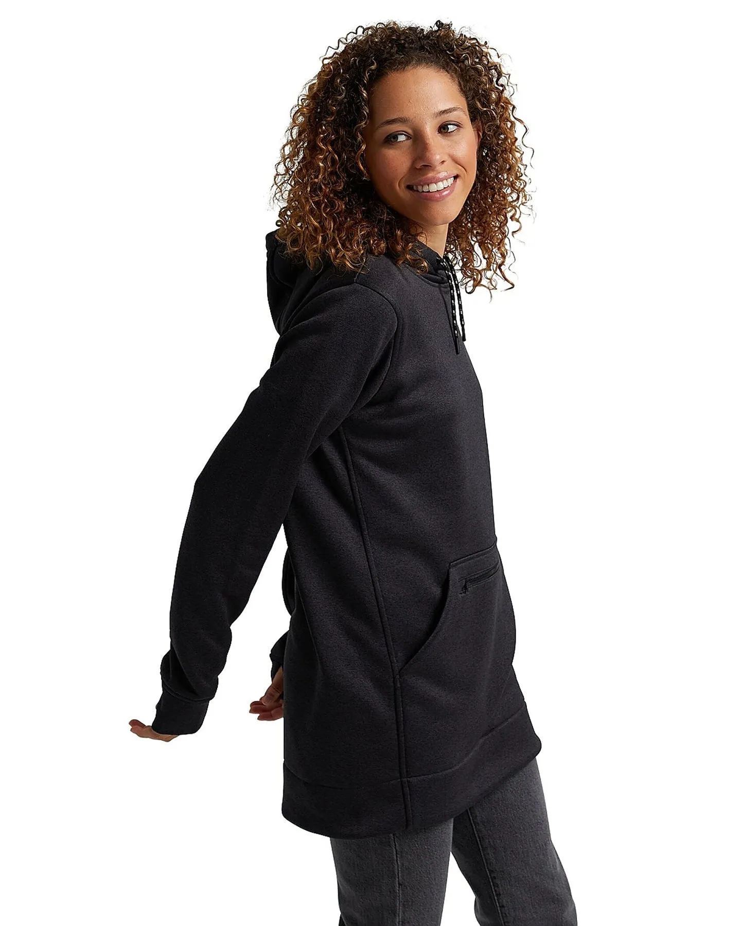 Burton Women's Oak Long Pullover Hoodie - True Black Heather