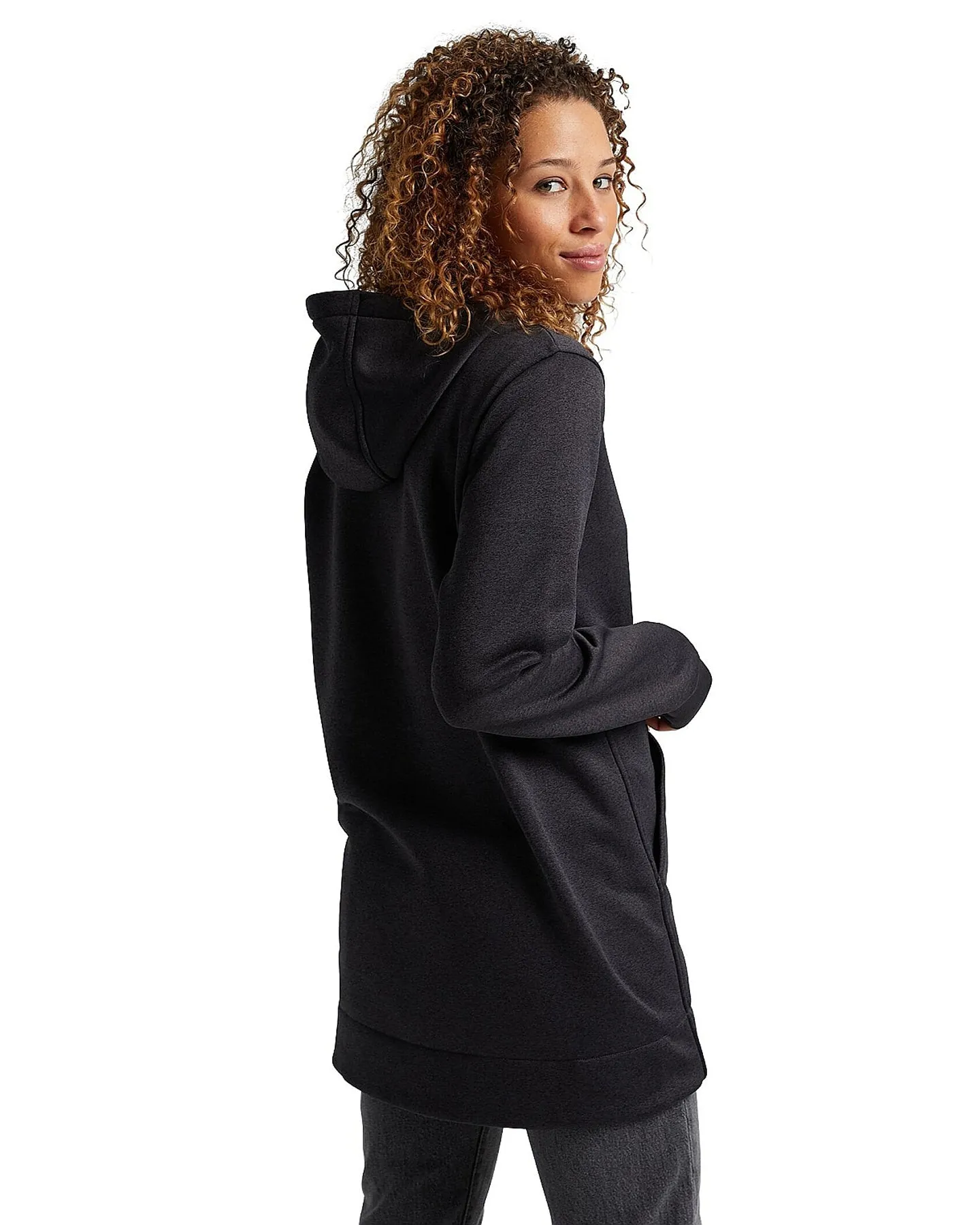 Burton Women's Oak Long Pullover Hoodie - True Black Heather