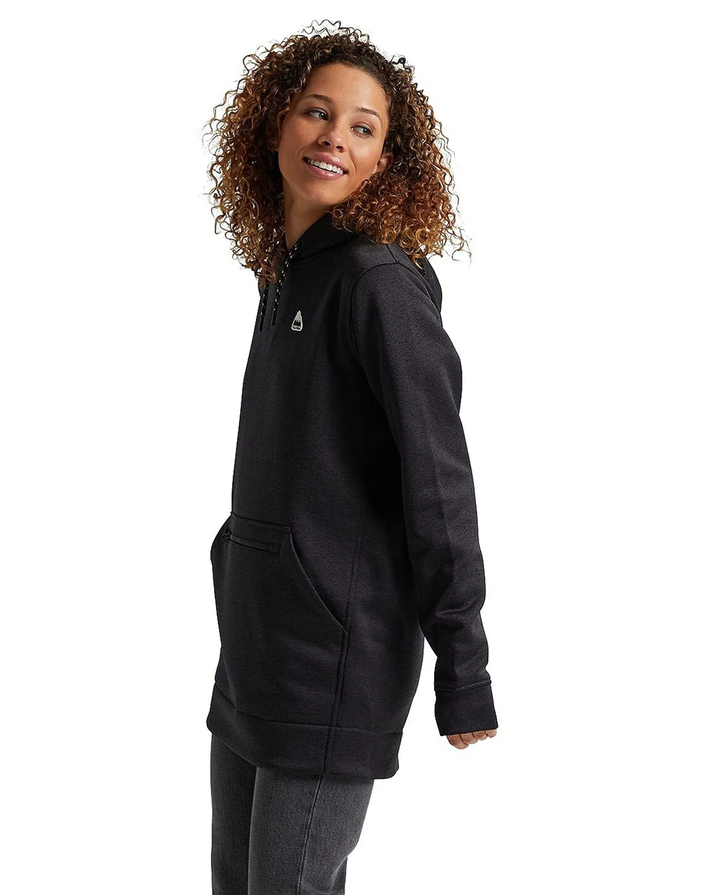 Burton Women's Oak Long Pullover Hoodie - True Black Heather