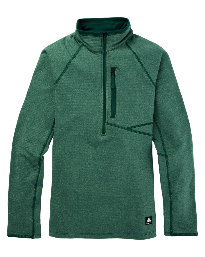 Burton Women's Stockrun Grid Half-Zip Fleece - Botanical Garden - 2023