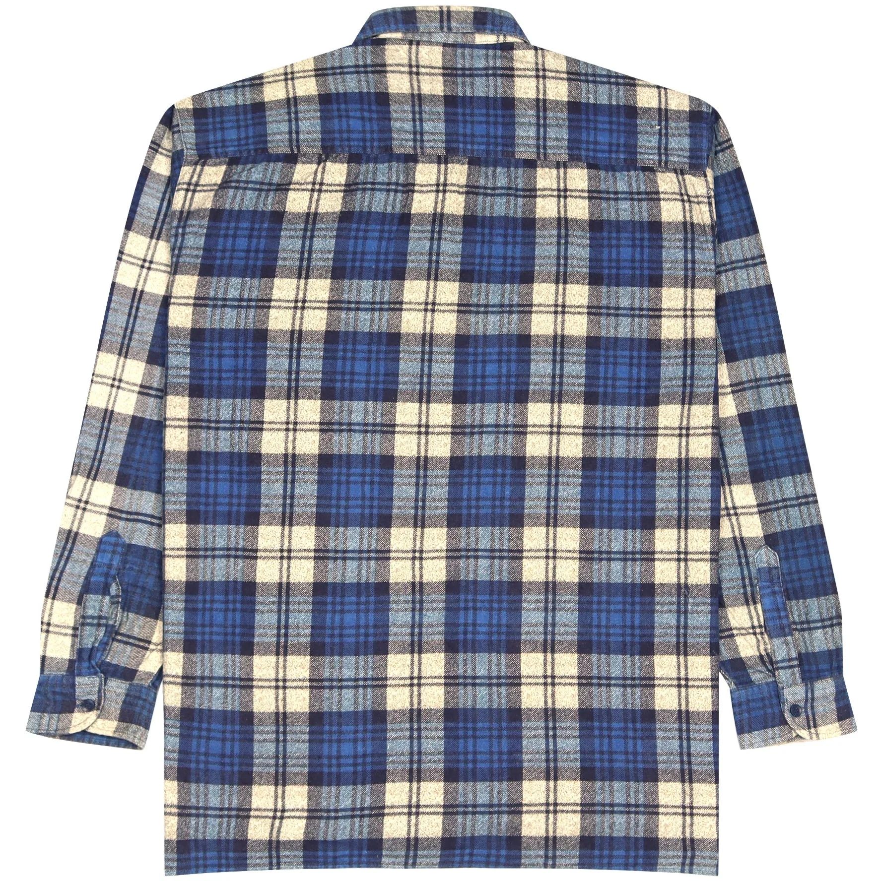 Canada Forest Checkered Flannel Shirt Blue Cream