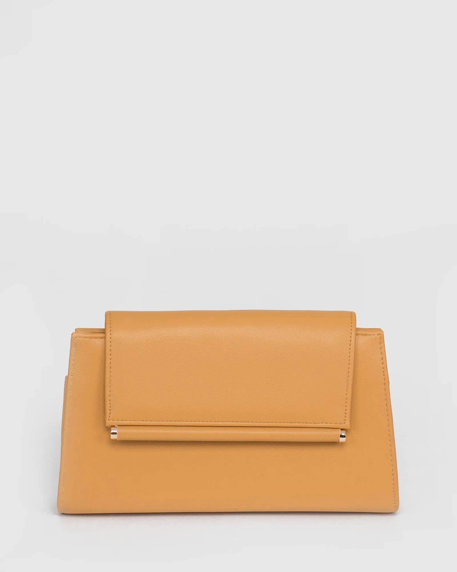 Caramel Folk Clutch Bag