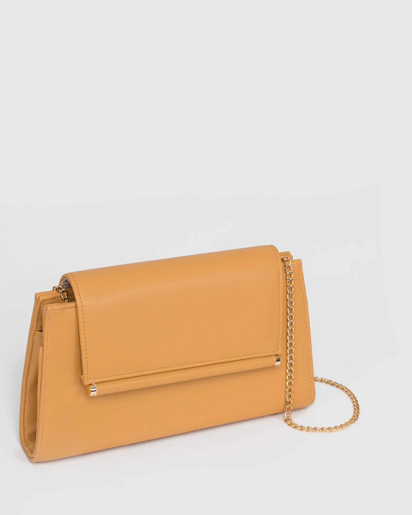 Caramel Folk Clutch Bag