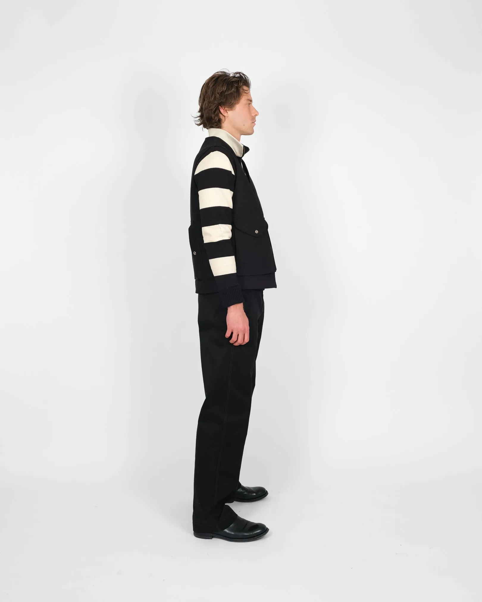 Cargo Vest - Black Denim