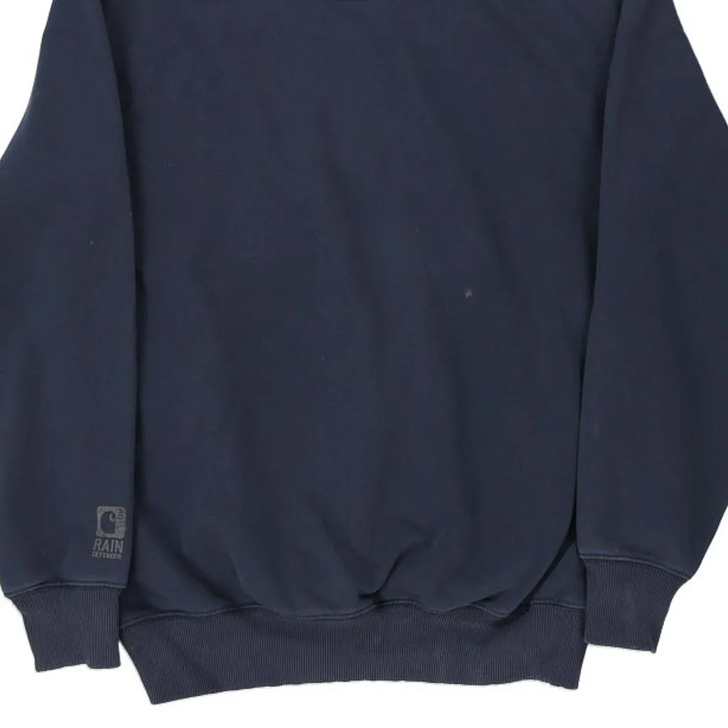 Carhartt Hoodie - Medium Navy Cotton Blend