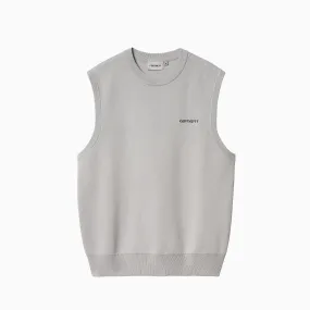 CARHARTT WIP SCRIPT VEST SWEATER BASALT & BLACK - I033696