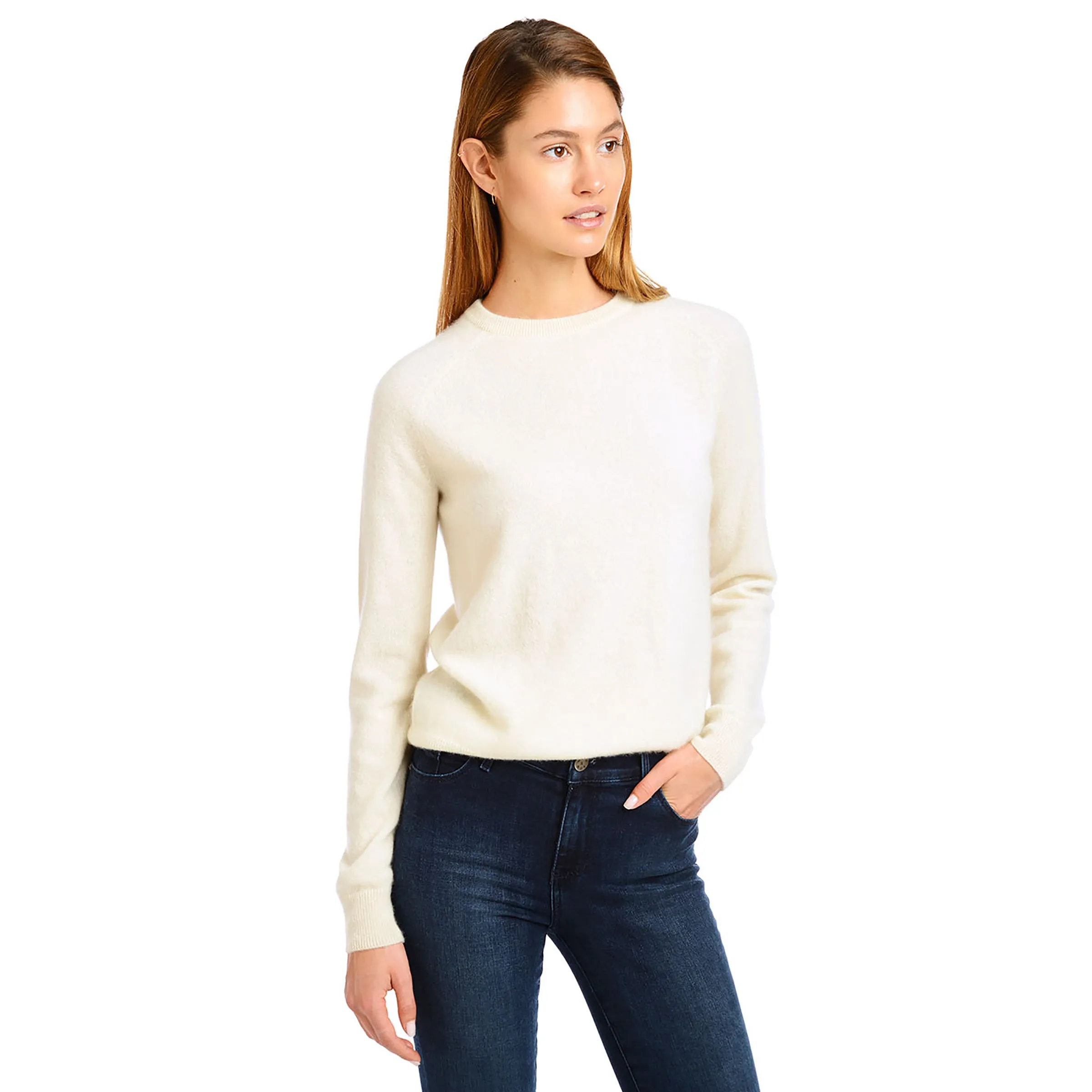 Cashmere Raglan Crew Cambridge Sweater