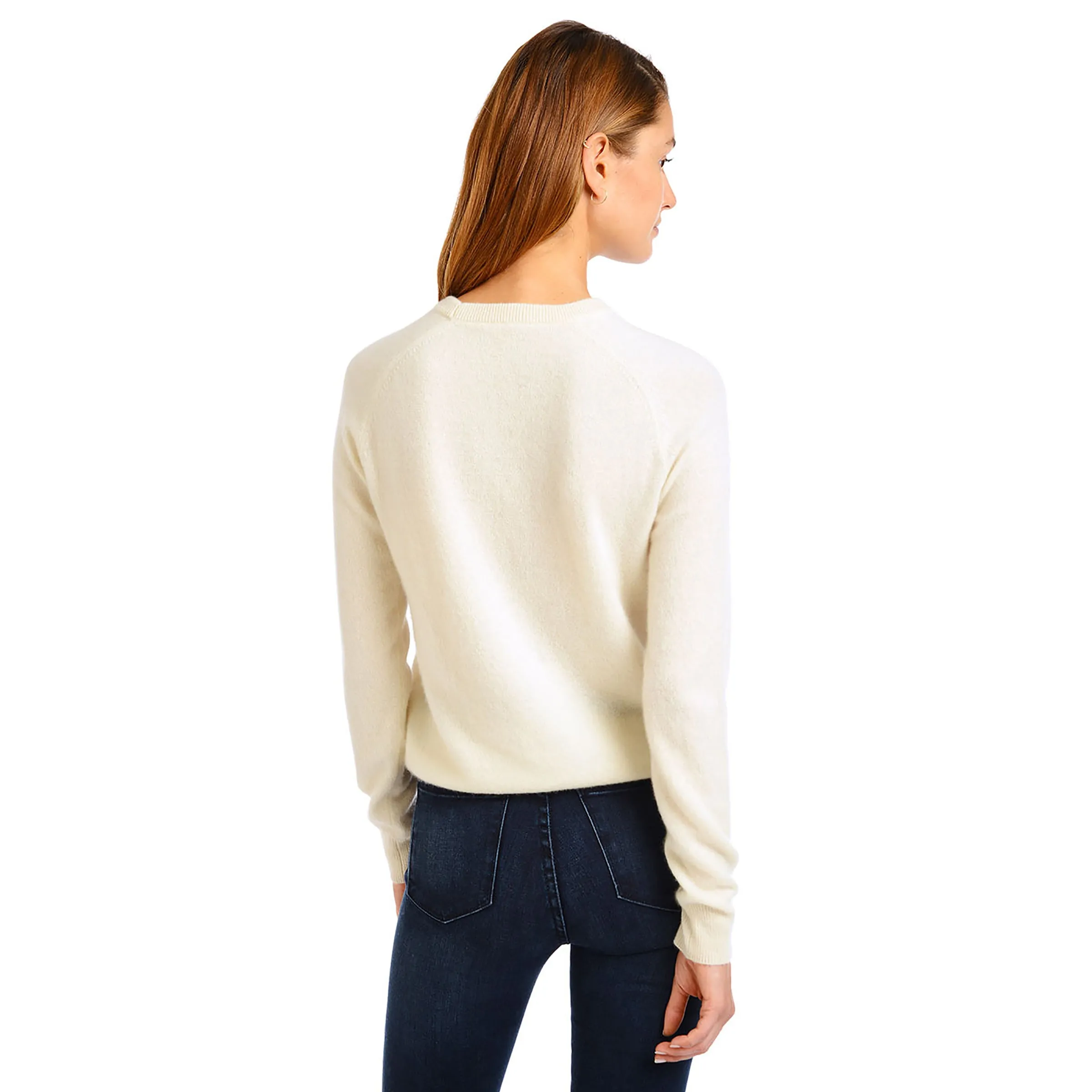 Cashmere Raglan Crew Cambridge Sweater