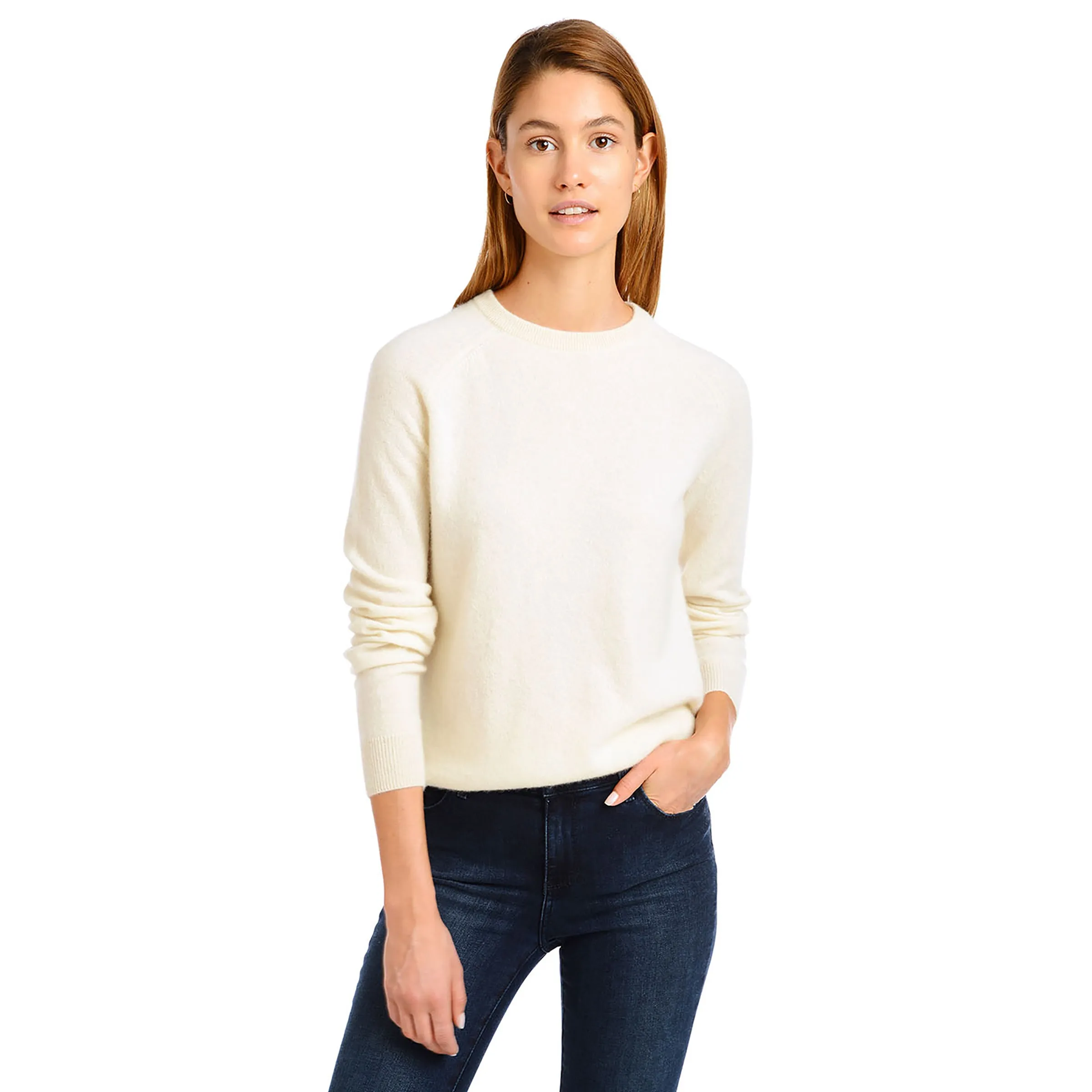 Cashmere Raglan Crew Cambridge Sweater