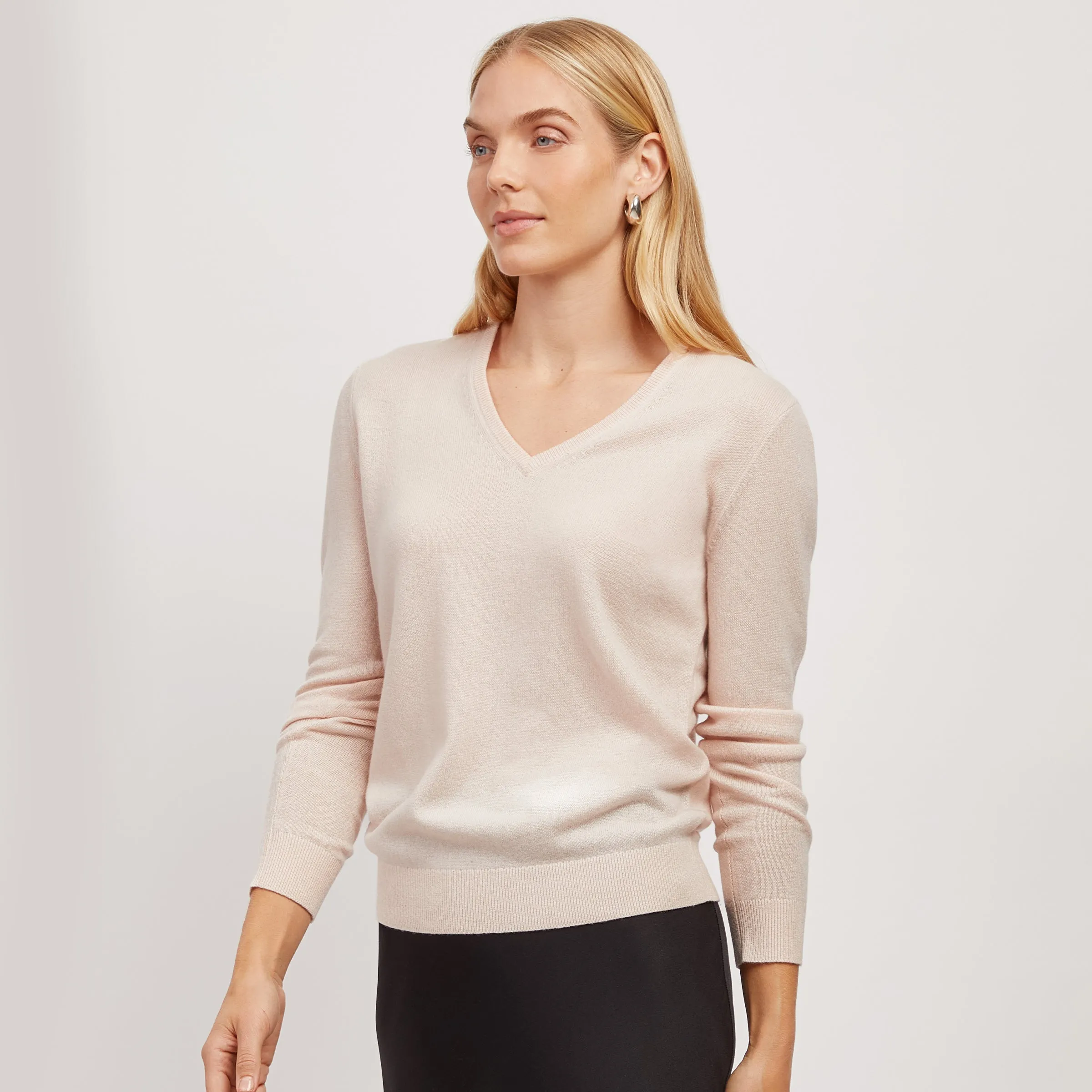 Cashmere V-Neck Willow Sweater