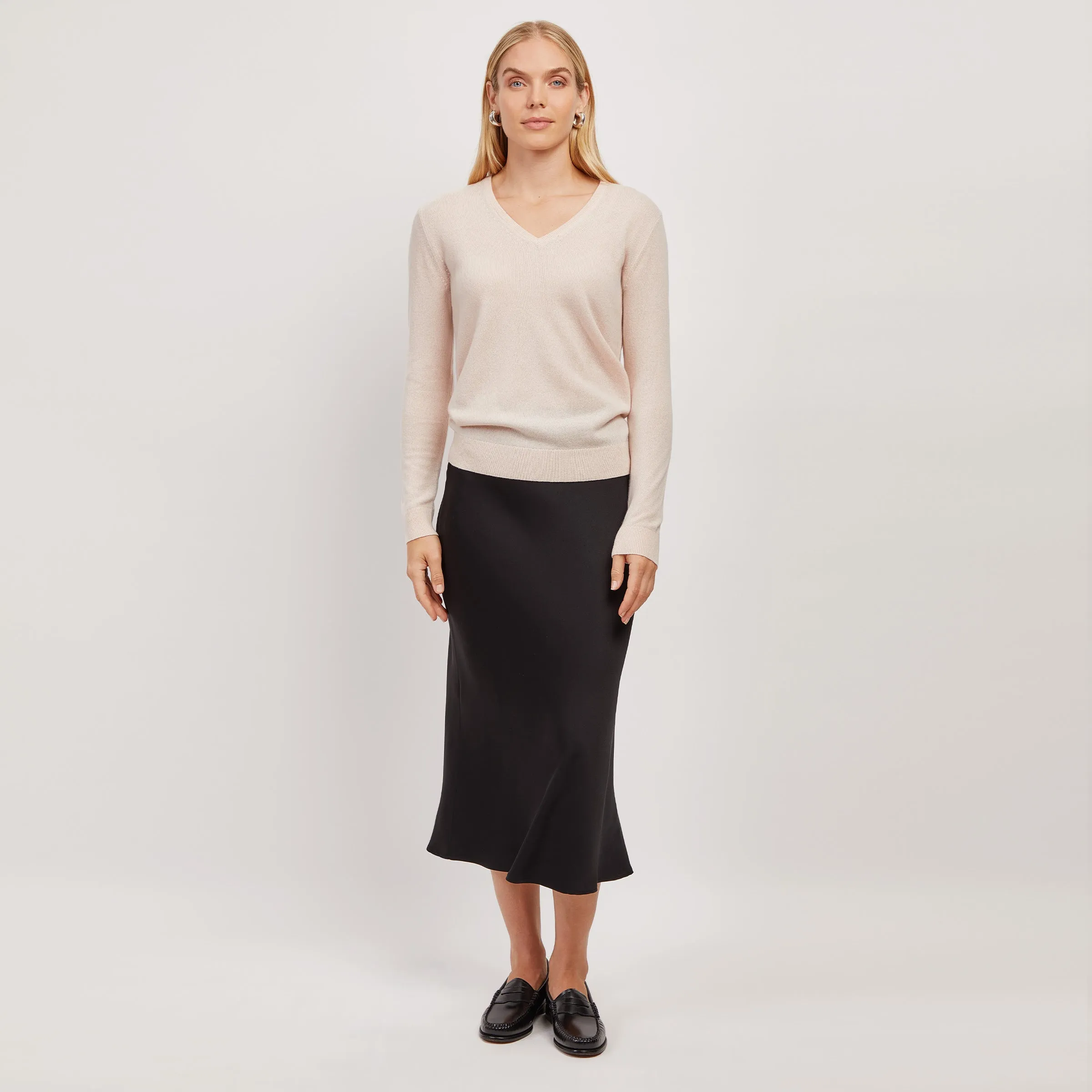 Cashmere V-Neck Willow Sweater