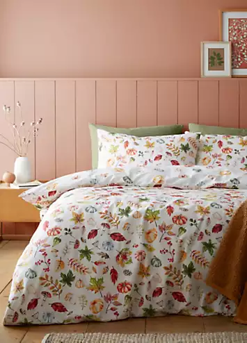 Catherine Lansfield Autumn Pumpkins Duvet Cover Set | Kaleidoscope